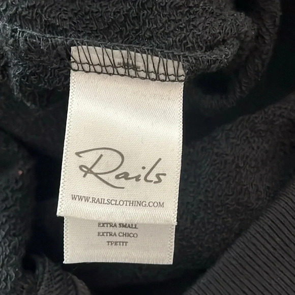 Rails | Marlo tonal flocked velvet cobra sweatshirt top Women’s size XS Zippers - Picture 7 of 9